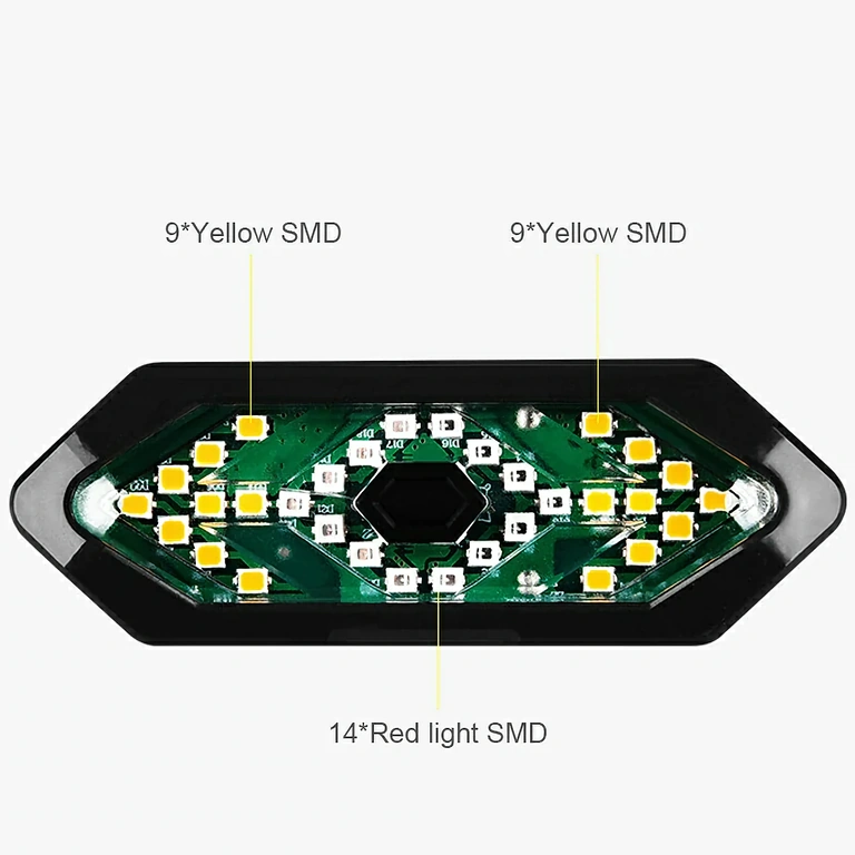 Vandtæt cykelblinklys IP65 LED-lampe vandtæt, ideel til regnvejr