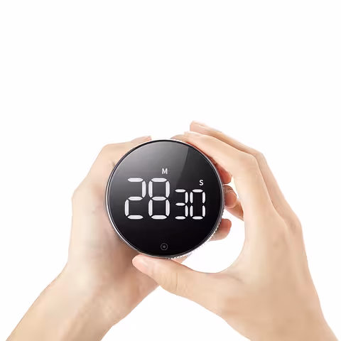 Digital Køkken Timer med Alarm LED – Professionel Stopur med Magnet og Stor Skærm