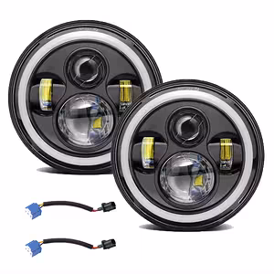 Rund LED Forlygte 7 inch til Jeep Wrangler, Suzuki Samurai, Nissan Patrol – Højtydende Bil- og Moto Lys
