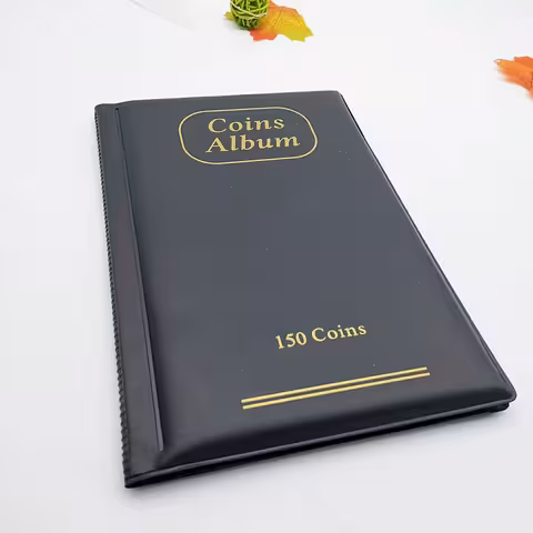 Møntsamlealbum – Binder med 150 Rum til Numismatik, Frimærker, Jetoner