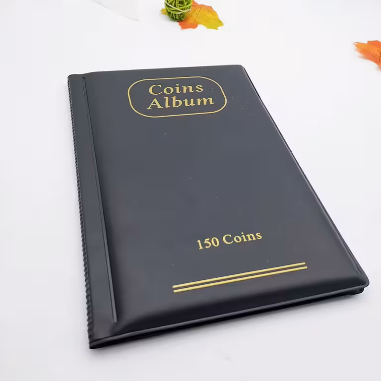 Møntsamlealbum – Binder med 150 Rum til Numismatik, Frimærker, Jetoner