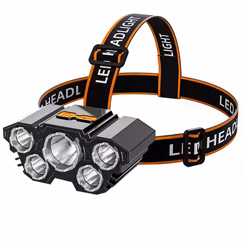 Professionel LED Pandelampe med Batteri – Kraftig med Lang Batteritid til Fiskeri og Camping