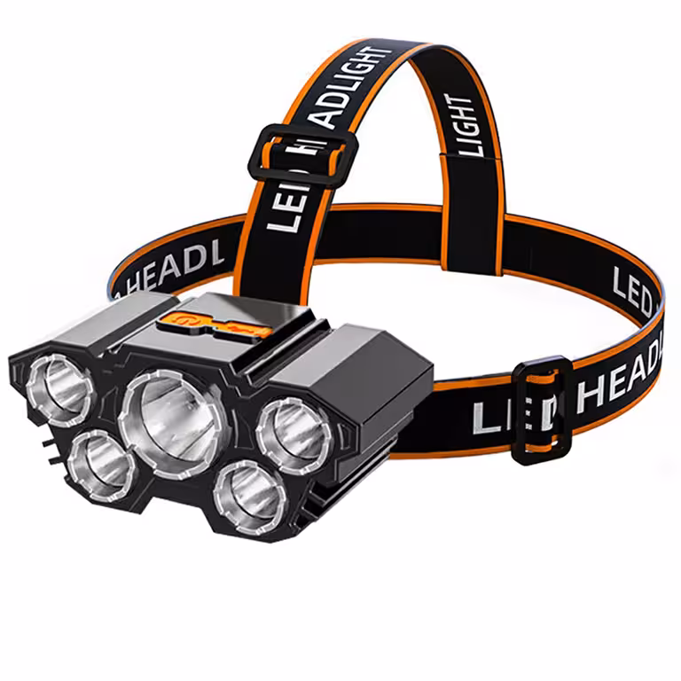 Professionel LED Pandelampe med Batteri – Kraftig med Lang Batteritid til Fiskeri og Camping