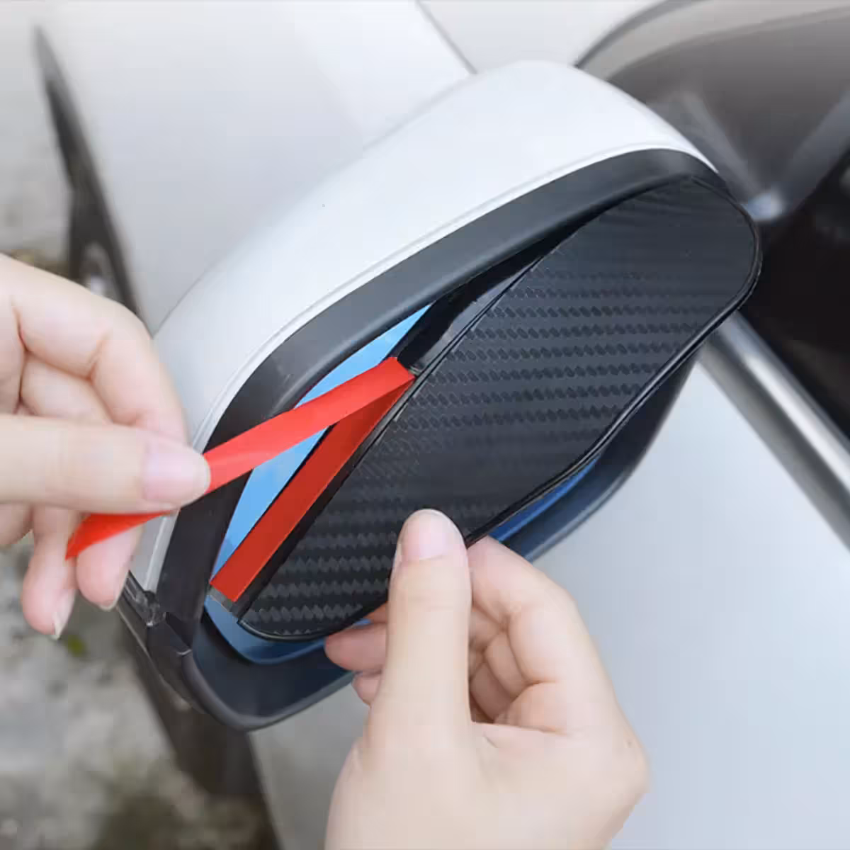 Spejlbeskyttere med dobbeltsidet 3M tape til sikker montering