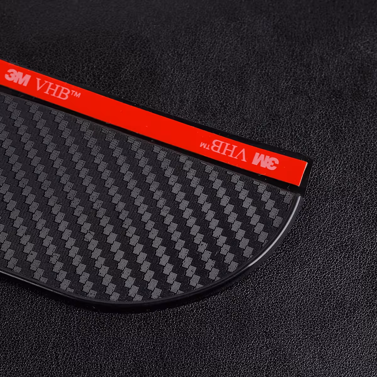 Komplet sæt af kulfiber spejlbeskyttere med regnbeskyttelse