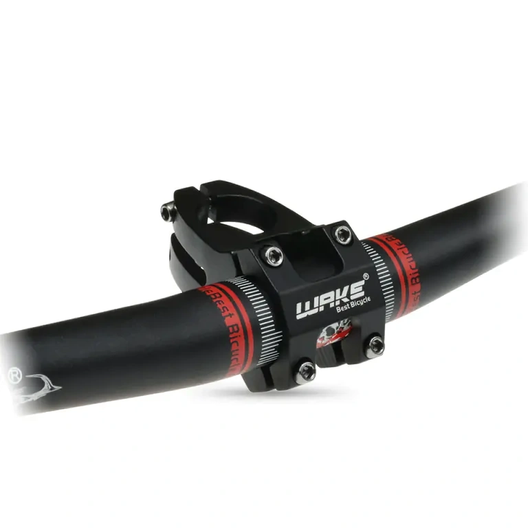 Kort aluminiumsstyrfrempind, sort Kort styrstamme i sort aluminium til MTB, øget komfort og forbedret kontrol