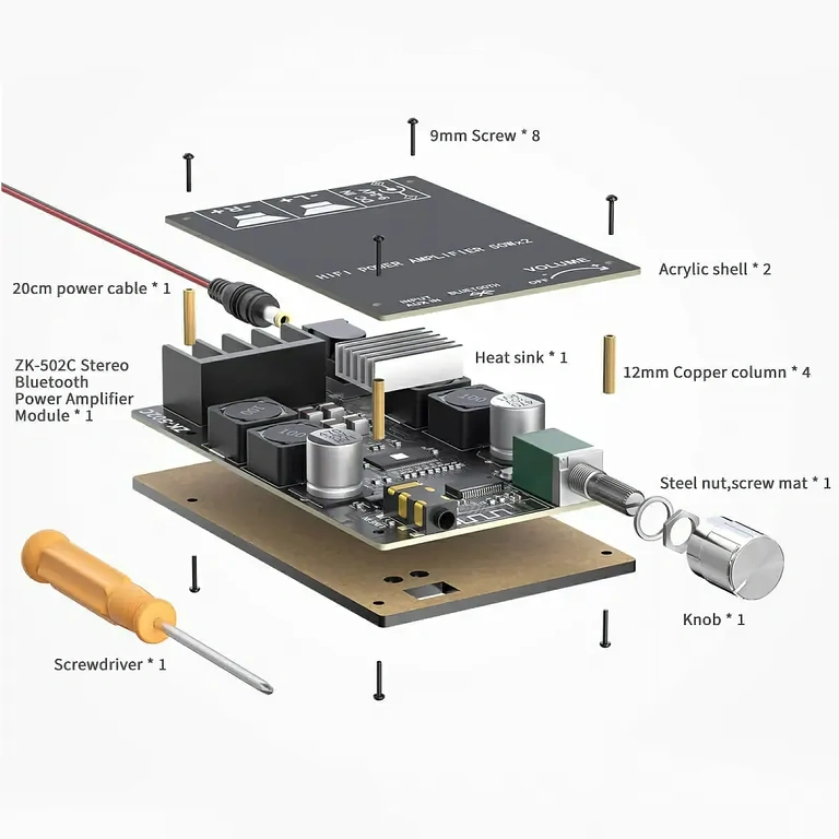 DIY stereo lydkort med TPA3116D2, 100W total