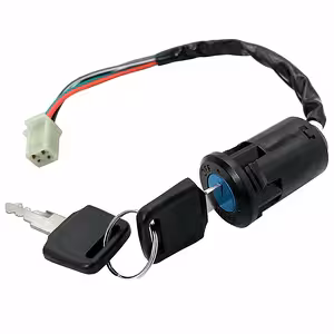 Universal Tændingskontakt med Nøgle 4 Ledninger – ATV, Kinesisk Scooter, Motorcykel 50cc–250cc (Kompatibel 70cc, 90cc, 107cc, 110cc, 125cc, 200cc)