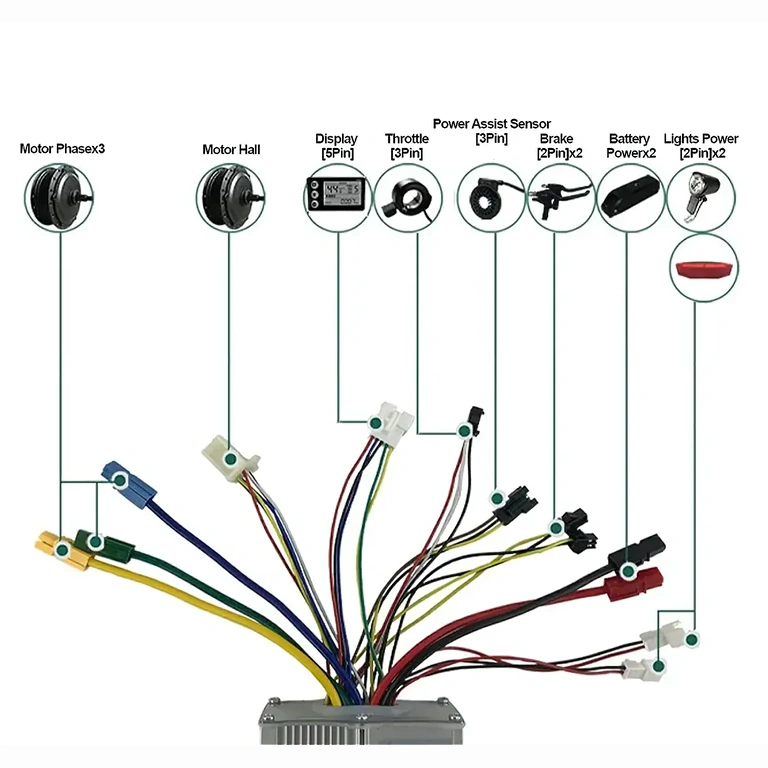 48V controller til el-løbehjul Controller kompatibel med 48V batterier til scootere