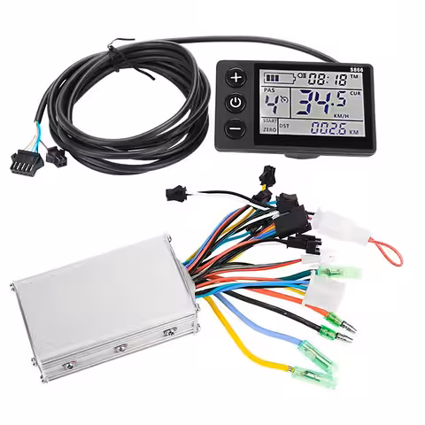 Controller + Display S866 til Elektrisk Cykel 24V / 36V / 48V – 250W / 350W