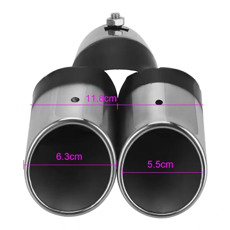 Universal dekorativt rørstop i rustfrit stål til udstødning