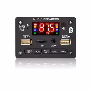 Bluetooth 5.0 Audio Modul med FM Radio, MP3 og Stereo Forstærker 2x40W 5V/12V