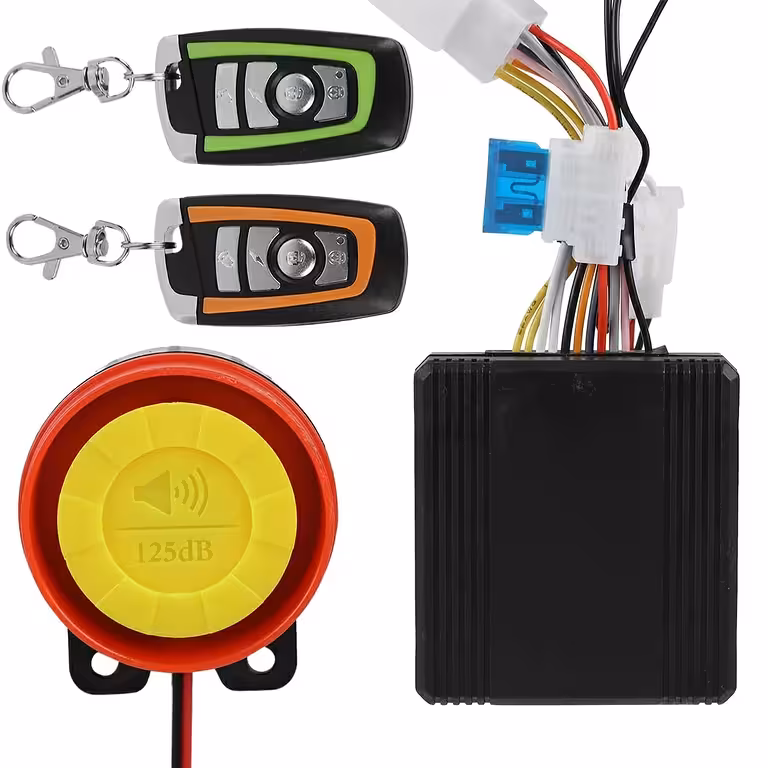 Motocykel / Scooter / ATV Alarm System – 125 dB, 2 Fjernbetjeninger, Motor Kontrol