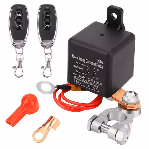 Bil Batteri Hovedafbryder med Fjernbetjening 12V – Fjernbetjening og Batteribeskyttelse 200A
