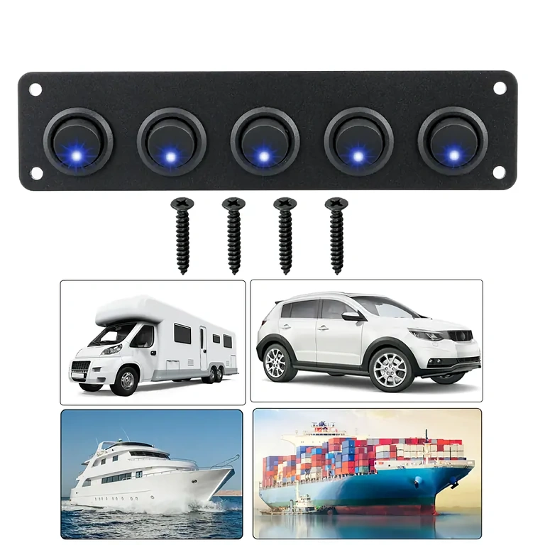 Panel monteret i bilens instrumentbræt Eksempel på montering af kontrolpanelet i bilens instrumentbræt