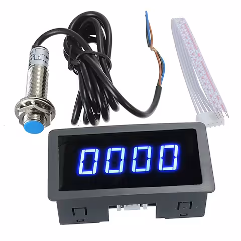 Digital Tachometer med Hall Sensor til Traktor, Drejebænk, Mejetærsker – 12V/24V, LED RPM