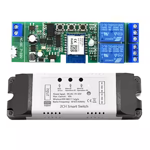 WiFi Smart Relæ Modul 2-Kanal 5V–24V – Kompatibel Tuya Smart Life