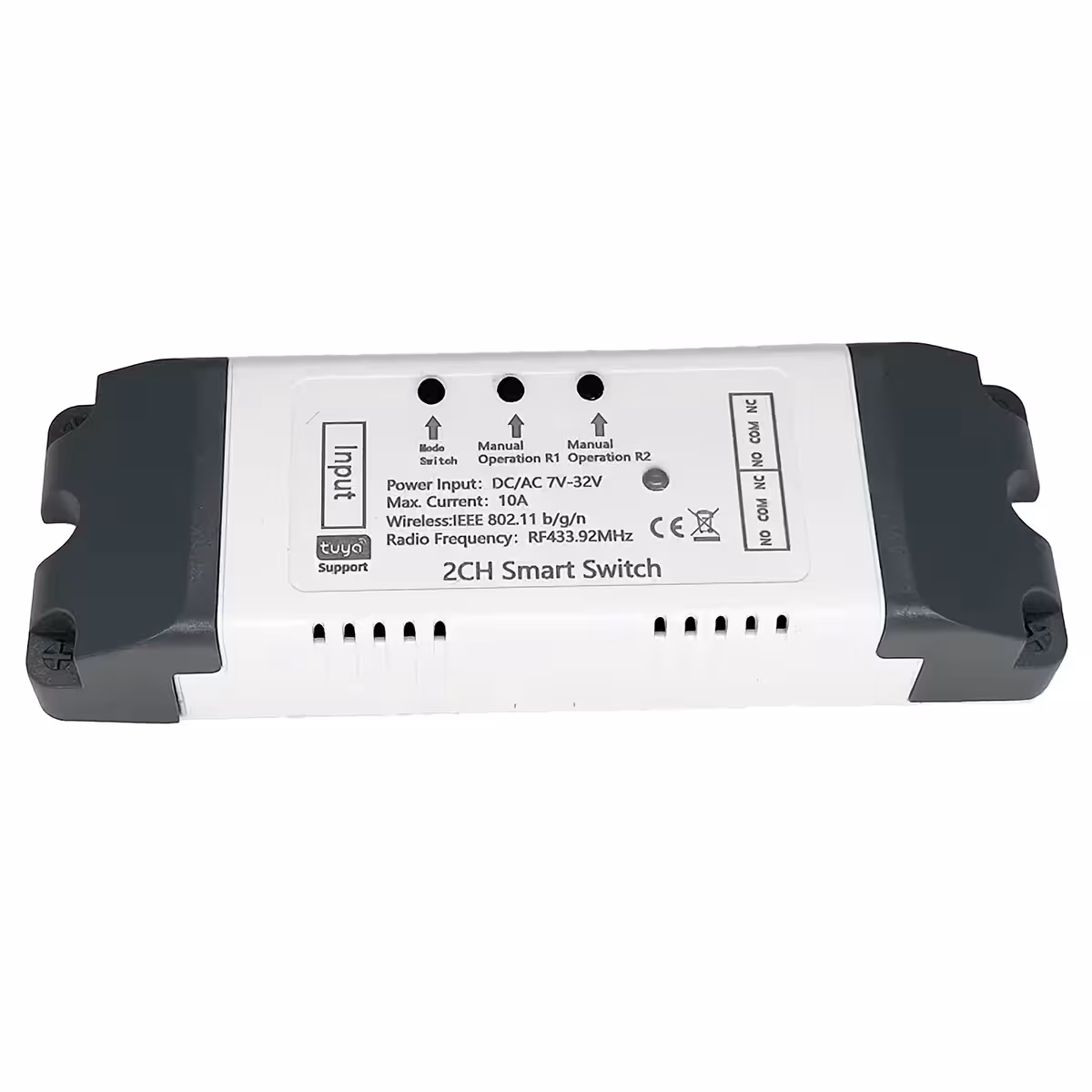 Elektrisk diagram for trådløst relæmodul med to kanaler