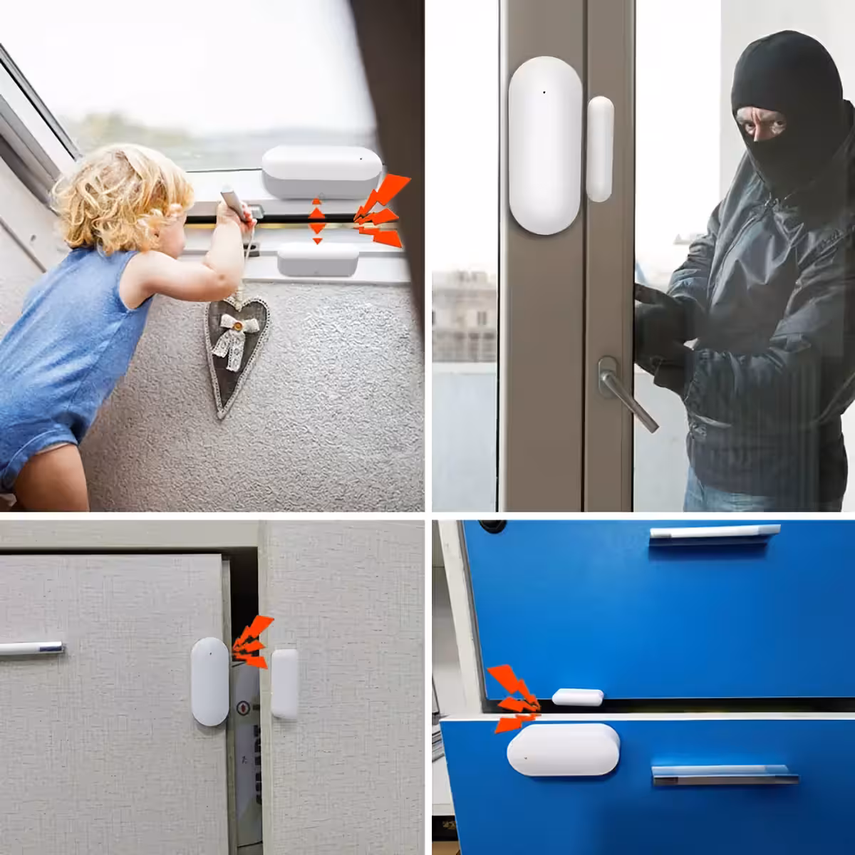 Magnetisk sikkerhedssensor til overvågning af døre og vinduer