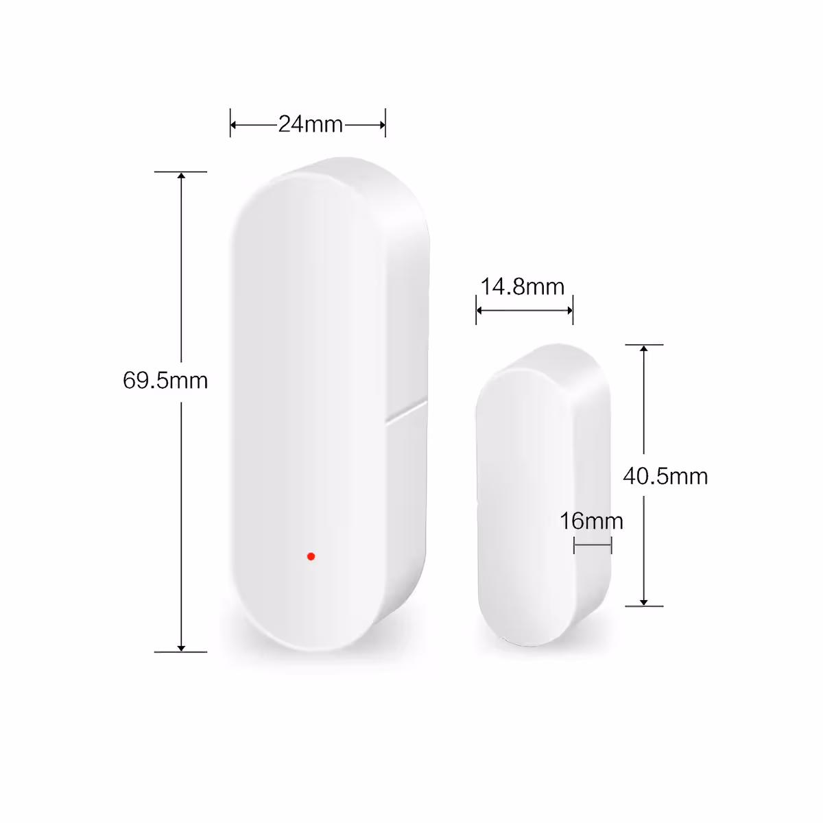 Dimensioner og tekniske specifikationer for Tuya-sensor