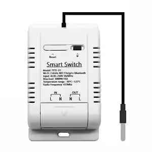 WiFi Smart Termostat med DS18B20 Temperatur Sensor – Automatisk Tuya Kontrol, 220V 16A