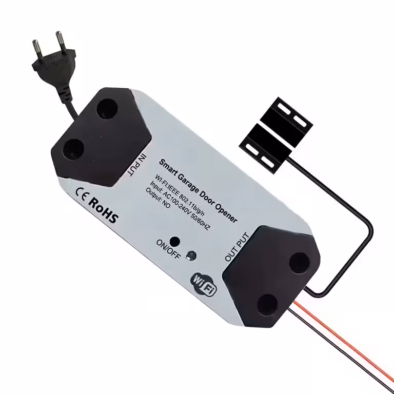WiFi Relæ Modul til Garageporte og Døre – Tuya Automatisering, Telefonkontrol