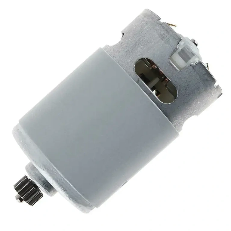 RS550-motor – nærbillede Detaljeret billede af RS550 elektrisk motor til skruemaskine