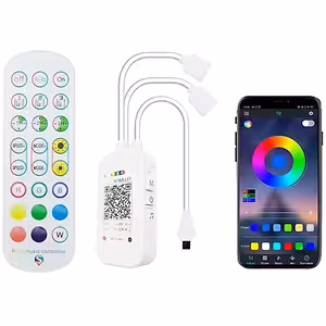 Smart WiFi RGB LED Strip Controller Tuya med Fjernbetjening, Dimmer og Musik Kontrol