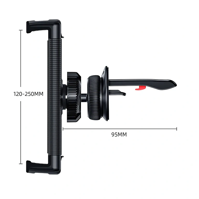 Kompakt og let holder til tablet, monteret på ventilationsrist
