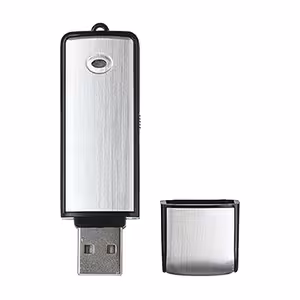 16GB USB Stick / Digital Voice Recorder med Mikrofon og Genopladeligt Batteri – 160 Timer Optagelse