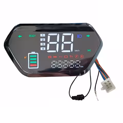 Digital LCD Display til Scooter, Cykel, Elektrisk Scooter, Harley og CityCoco – Kompatibel 48V, 60V, 72V