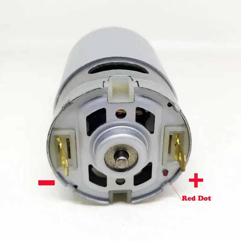 Tekniske detaljer RS550 motor DC-motor RS-550 med detaljerede tekniske specifikationer