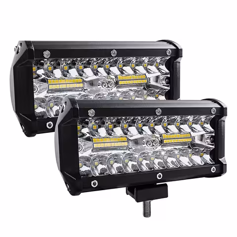Sæt 2 LED BAR Projektører til Bil 240W – 24000LM, 12V/24V til Traktor, Lastbil, ATV, Offroad
