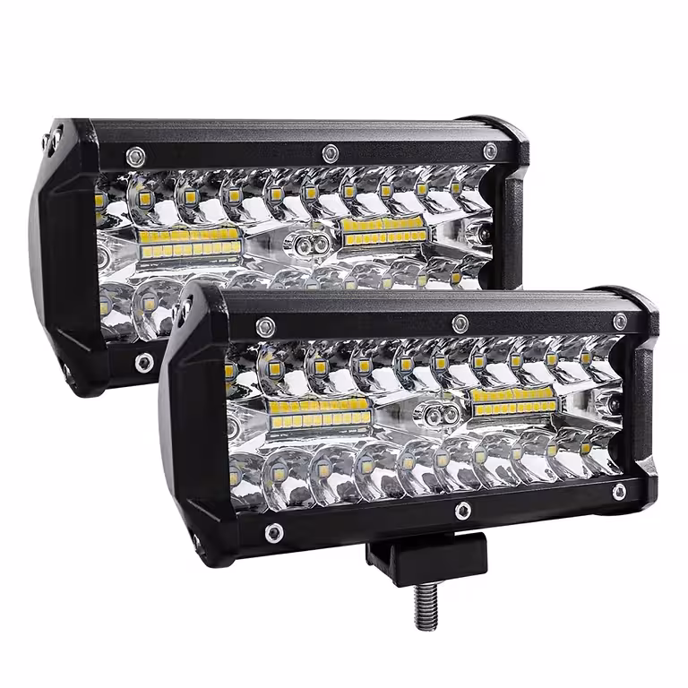 Sæt 2 LED BAR Projektører til Bil 240W – 24000LM, 12V/24V til Traktor, Lastbil, ATV, Offroad