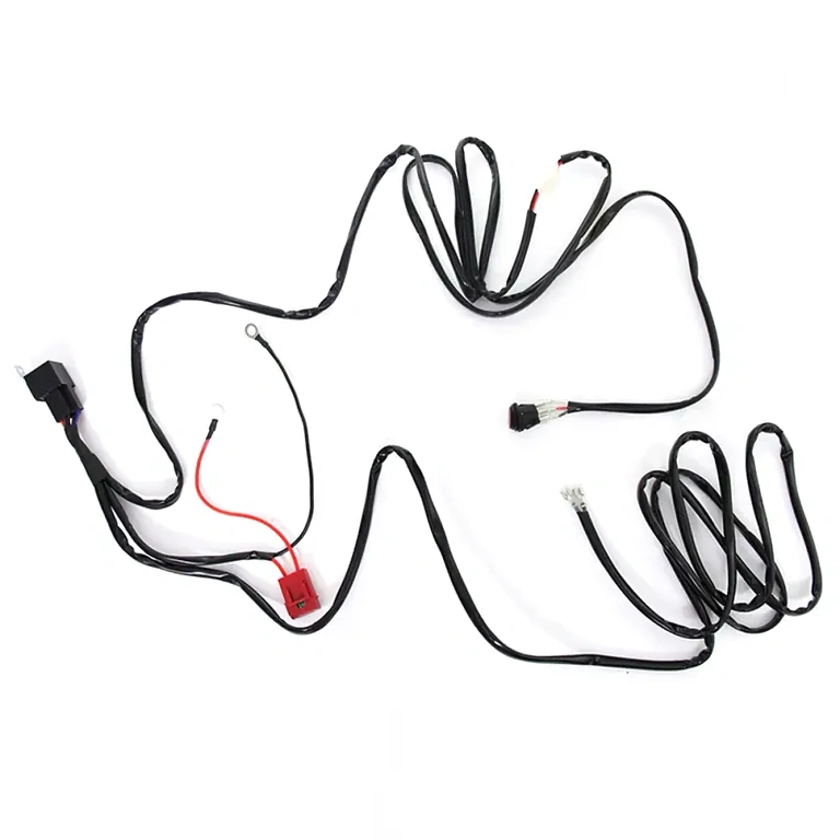 LED kabelføring til traktor Kabelsystem til LED-spotlights monteret på traktor