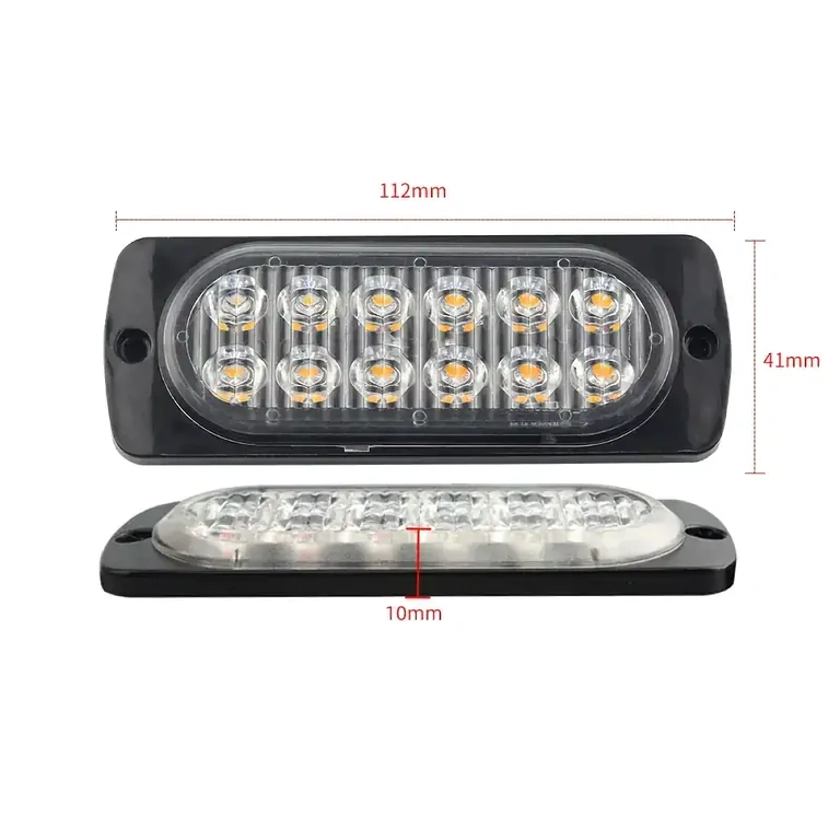 Gul bil-stroboskop, vand- og støvbestandigt, egnet til alle vejrforhold