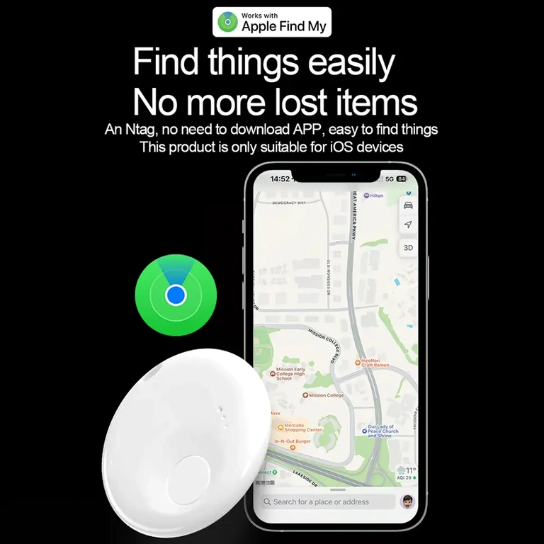 GPS med Find My netværk GPS-enhed, der bruger Find My-netværket til lokalisation