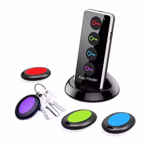 Nøglefinder med Fjernbetjening – Key Finder med Lydalarm, 4 Anti-Tab Brelokker