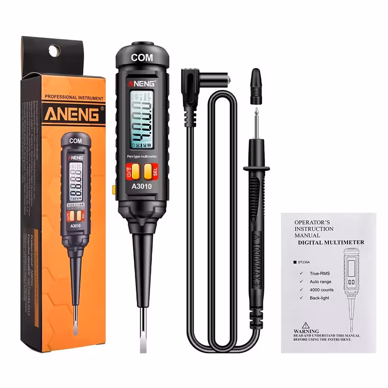 Digital Spændingstester 12V 24V 220V – Automatisk Multimeter Pen med Professionelt Display og NCV