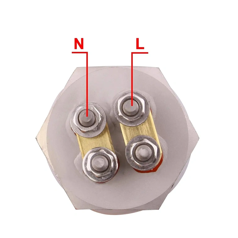 Elektrisk tilslutningsskema til 12V og 24V opsætning Elektrisk diagram for konfiguration af 12V og 24V varmeelement