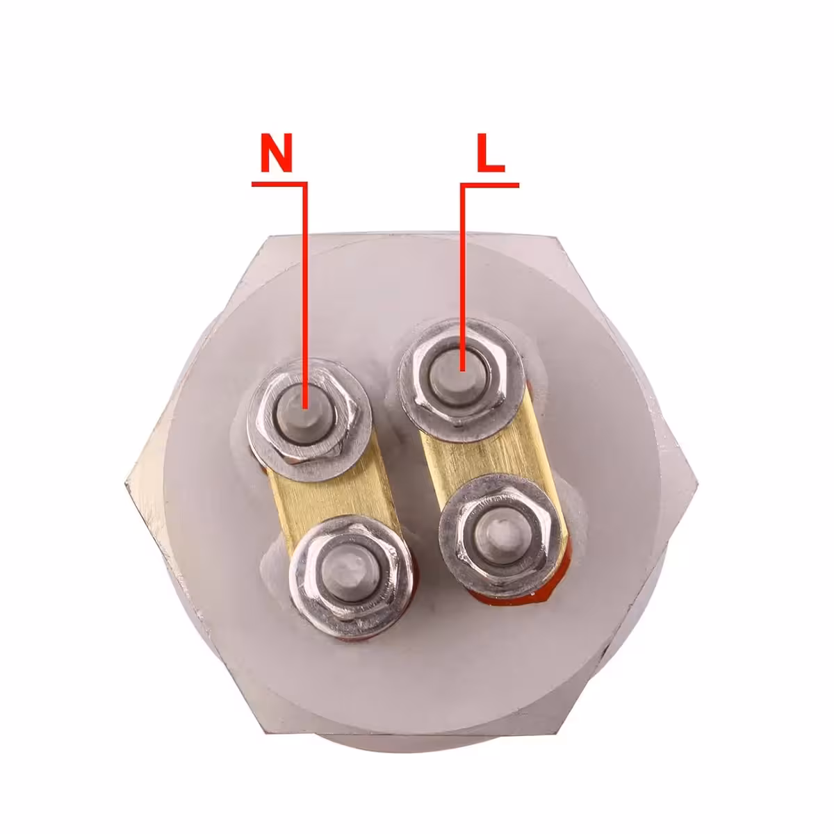 Elektrisk diagram for konfiguration af 12V og 24V varmeelement