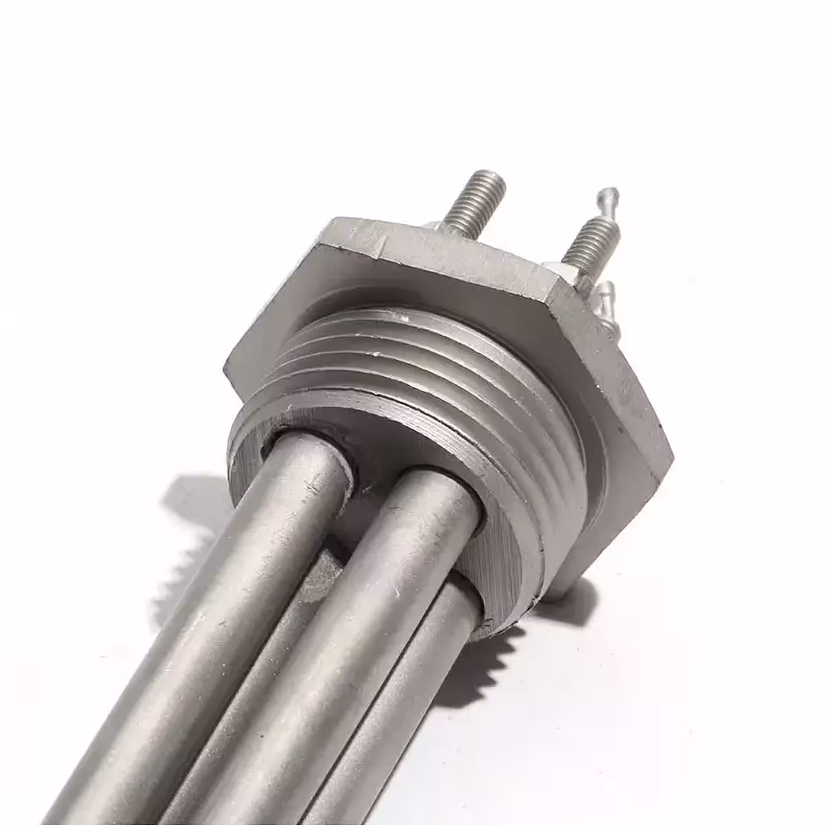 Detalje af 1-tommers BSP gevind på varmeelement