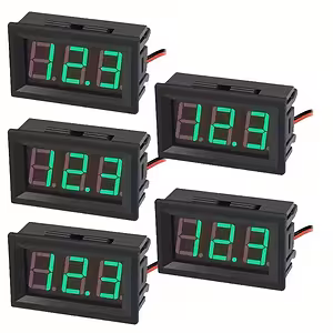 Sæt 5 Digitale Panel Voltmetre 5V–120V DC