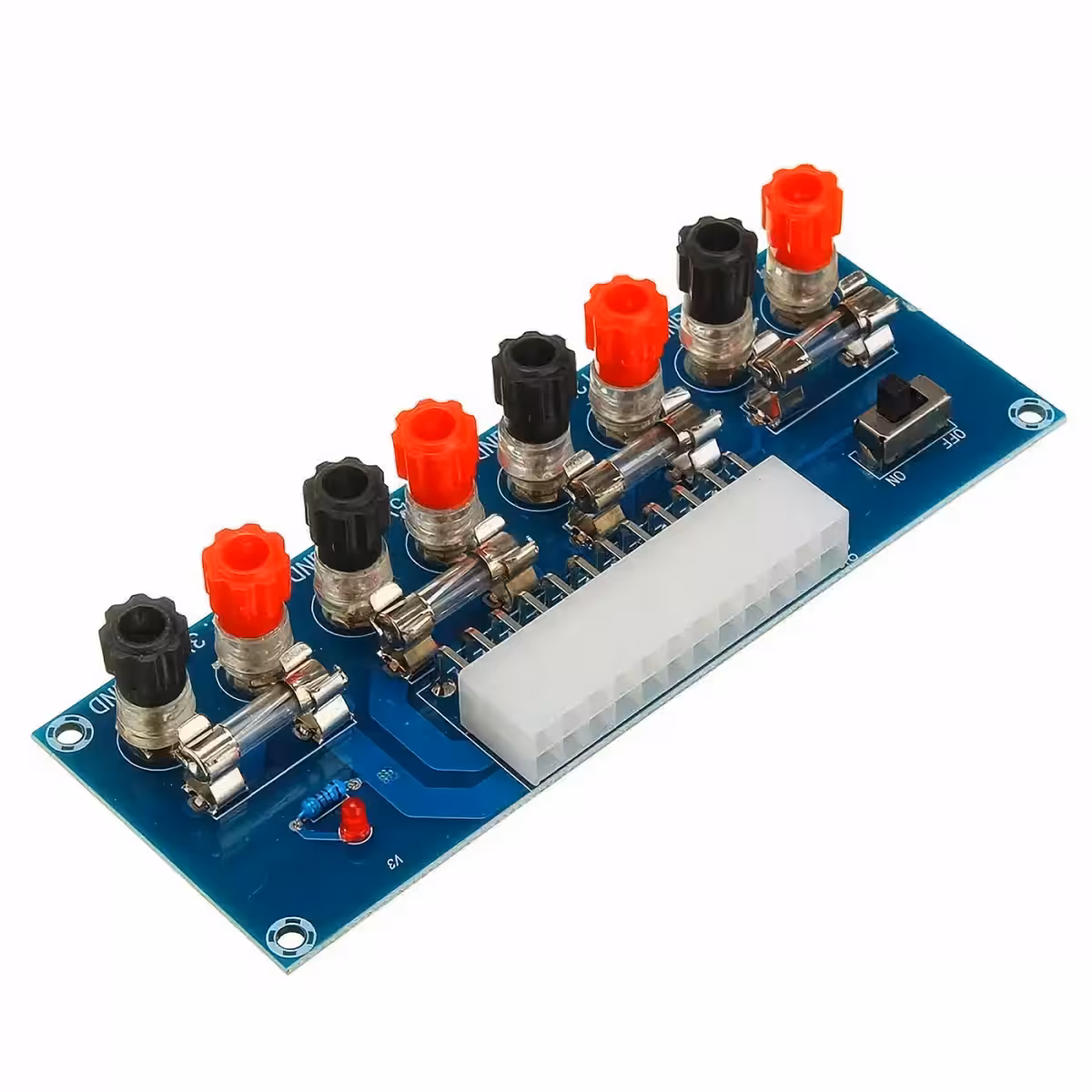 Adapterkort til ATX strømforsyning, set forfra