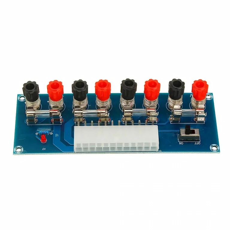 Konvertering af PC ATX-strømforsyning – print med sikringer PC ATX strømkonverter med 5A beskyttelse