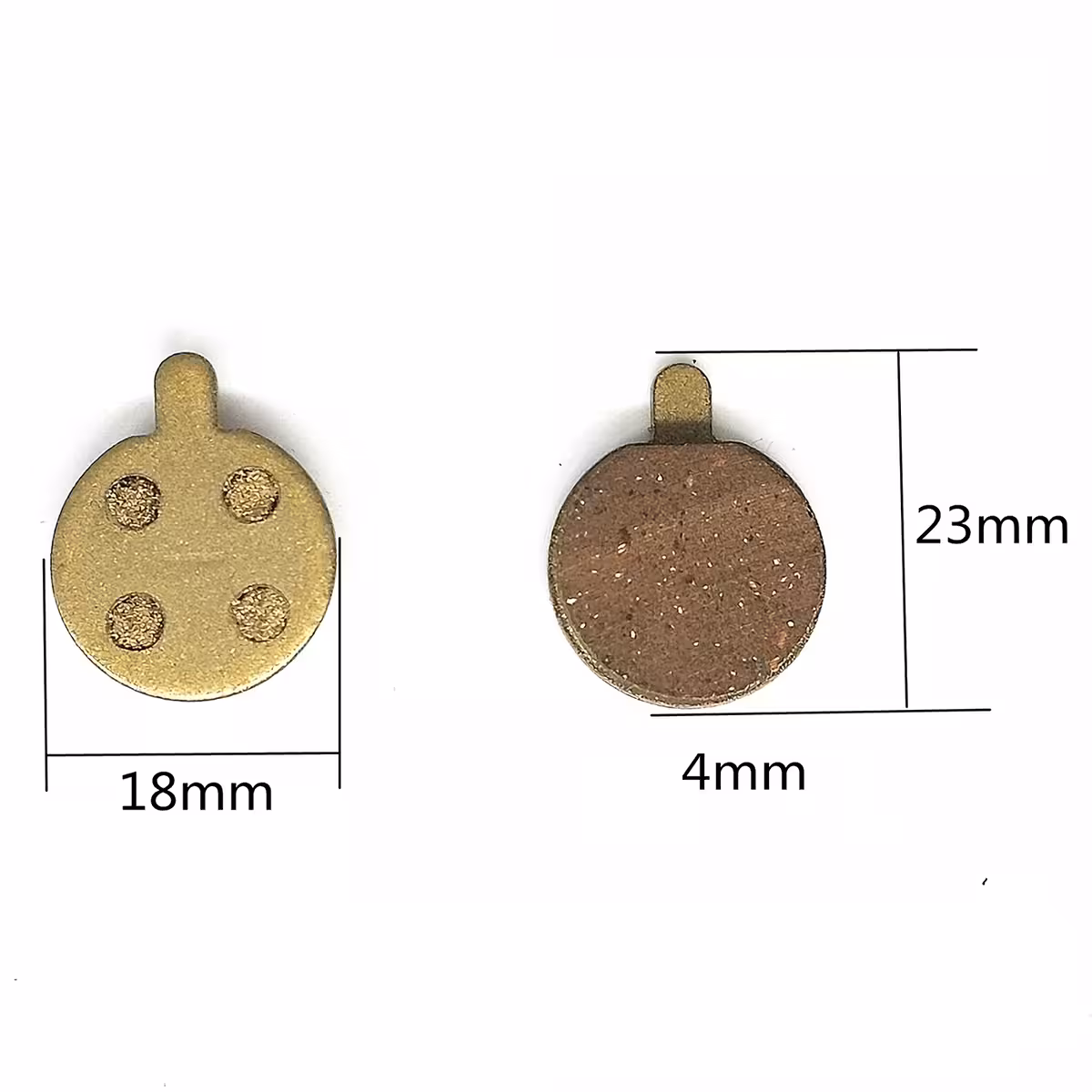 Præcise mål af bremseklodser (18 x 23 x 4 mm)