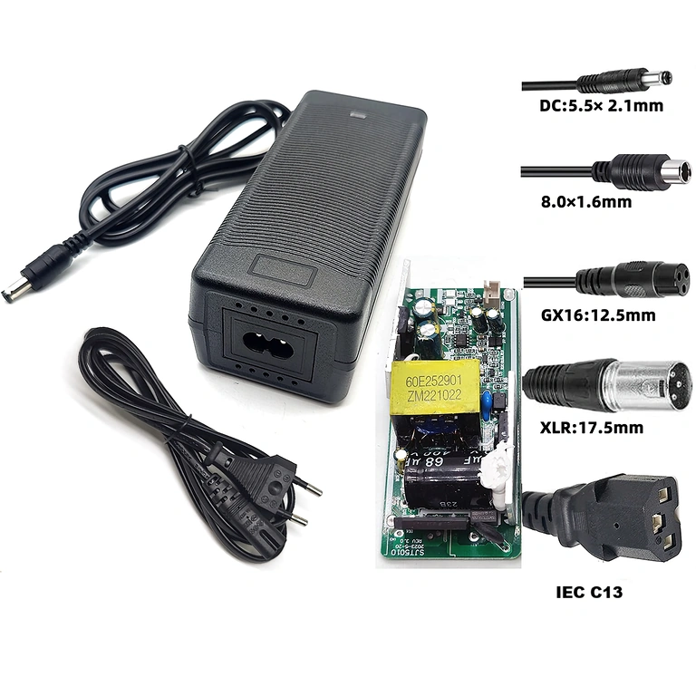 Oplader med coax-stik 8 mm 48V–54,6V 2A oplader med coaxialstik 8 mm, kompatibel med Xiaomi og Segway-Ninebot