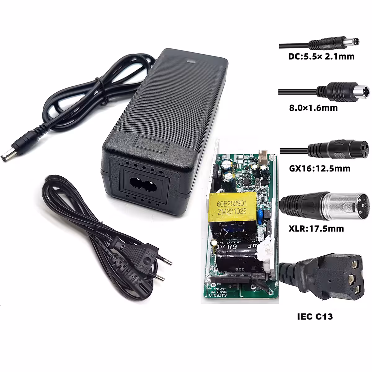 Højtydende oplader til elektriske løbehjul og cykler 52V–58,8V, 2A