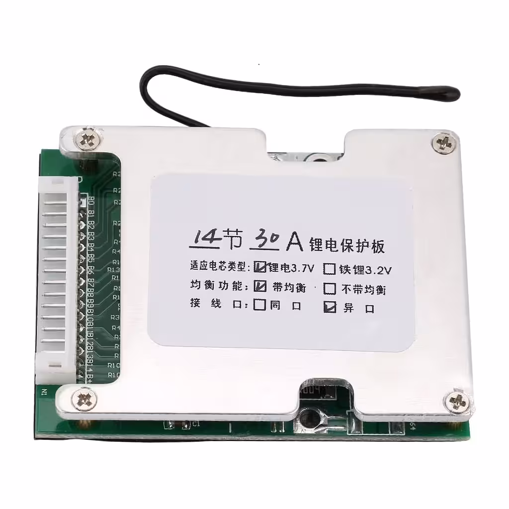 BMS 14S 52V 30A til Li-Ion batterier – beskyttelse og balance af battericeller