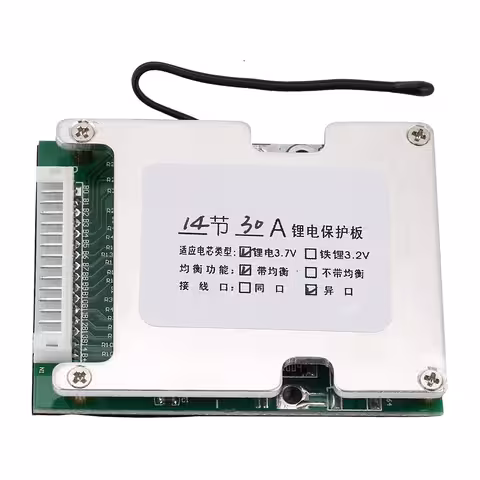BMS 14S 52V 30A til Li-Ion batterier – beskyttelse og balance af battericeller